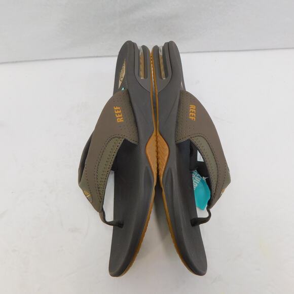 Reef Brown Fanning Men Flip Flops Size 10 with Bottle Opener New - Picture 5 of 12